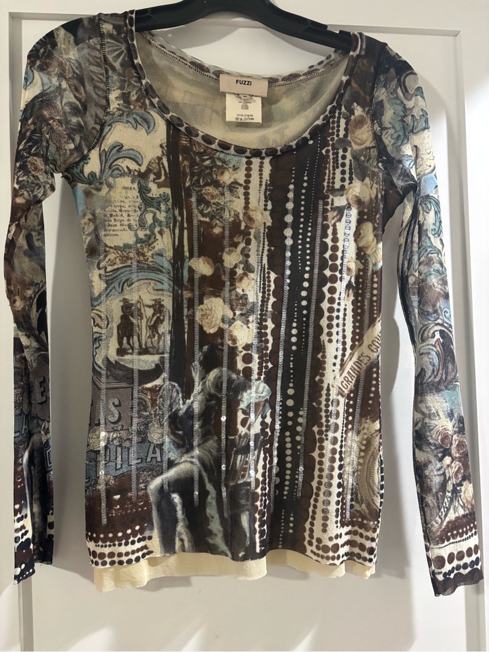 Vintage Fuzzi By Jean Paul Gaultier Printed Top